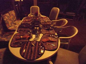 Table setting on the terrace