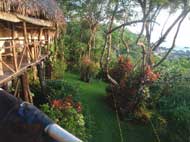 The relaxing gardens of Tree Tops bed and breakfast