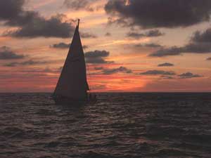 Sailing into the sunset