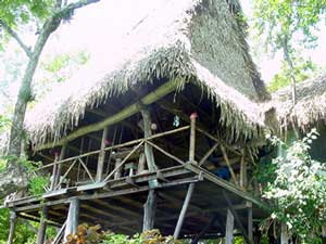 Pacific Ocean side of terrace at Tree Tops Bed and Breakfast, Costa Rica